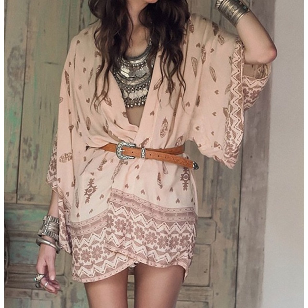 Desert Angel Boho Kimono-Blush (reposh)